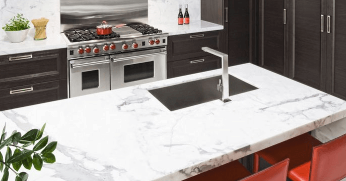 Designing a kitchen with marble countertops