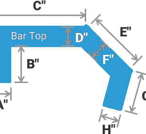 MULTI-ANGLED BAR TOP