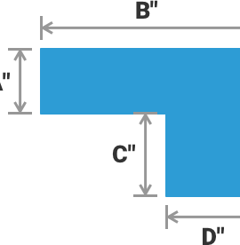 'L' SHAPE COUNTERTOP