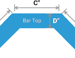 ANGLED 'C' SHAPE BAR TOP