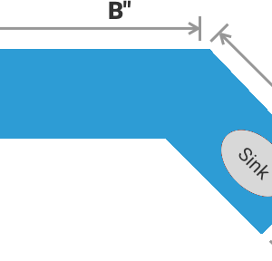 ANGLED COUNTER