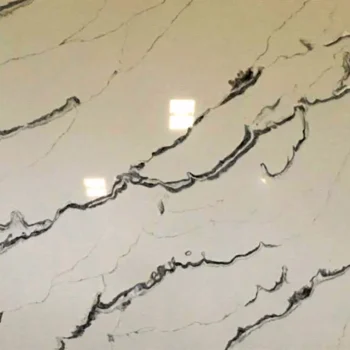 Calacatta Marggiori Quartz – Blue Planet