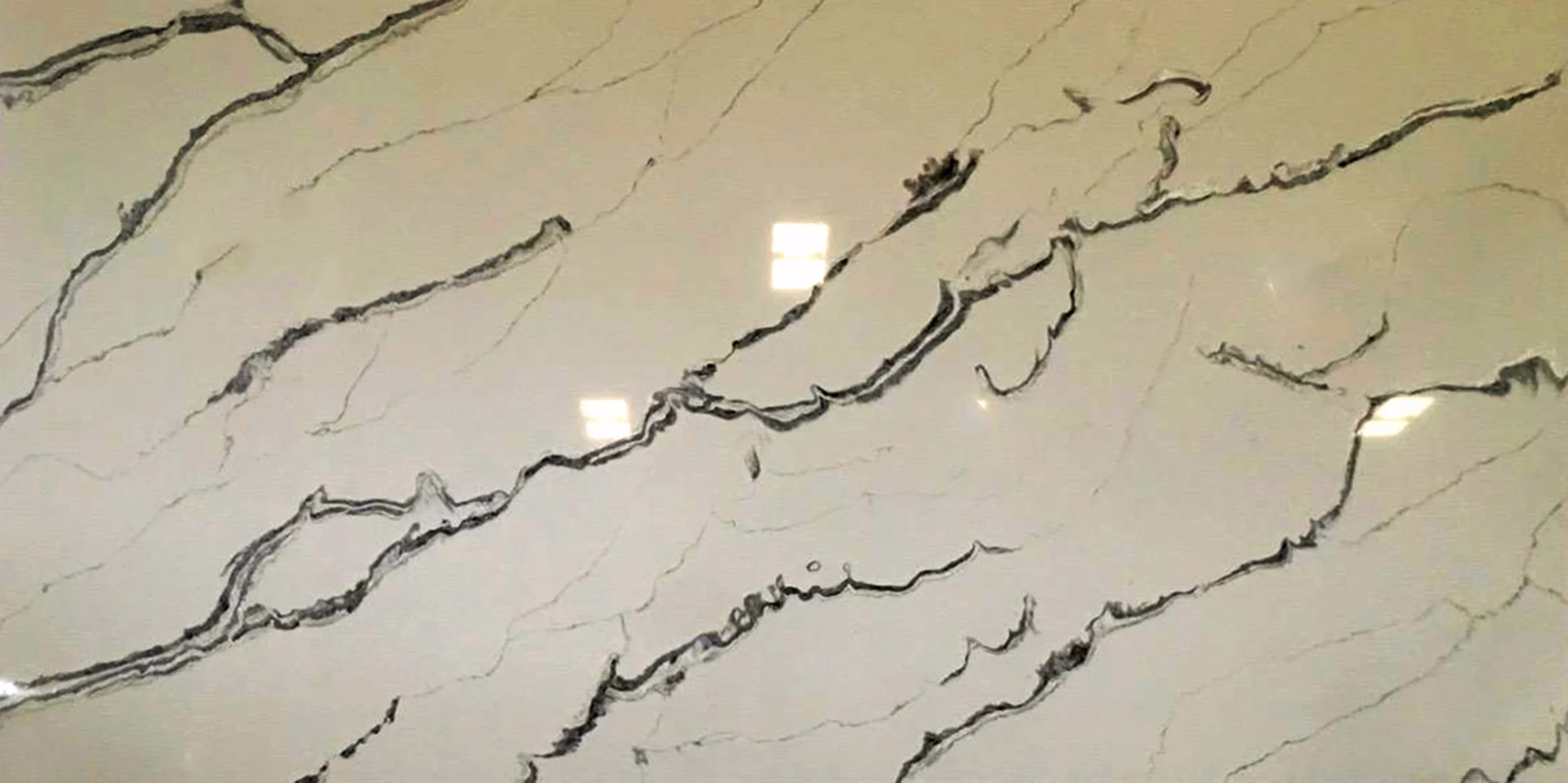 Calacatta Marggiori Quartz - Blue Planet